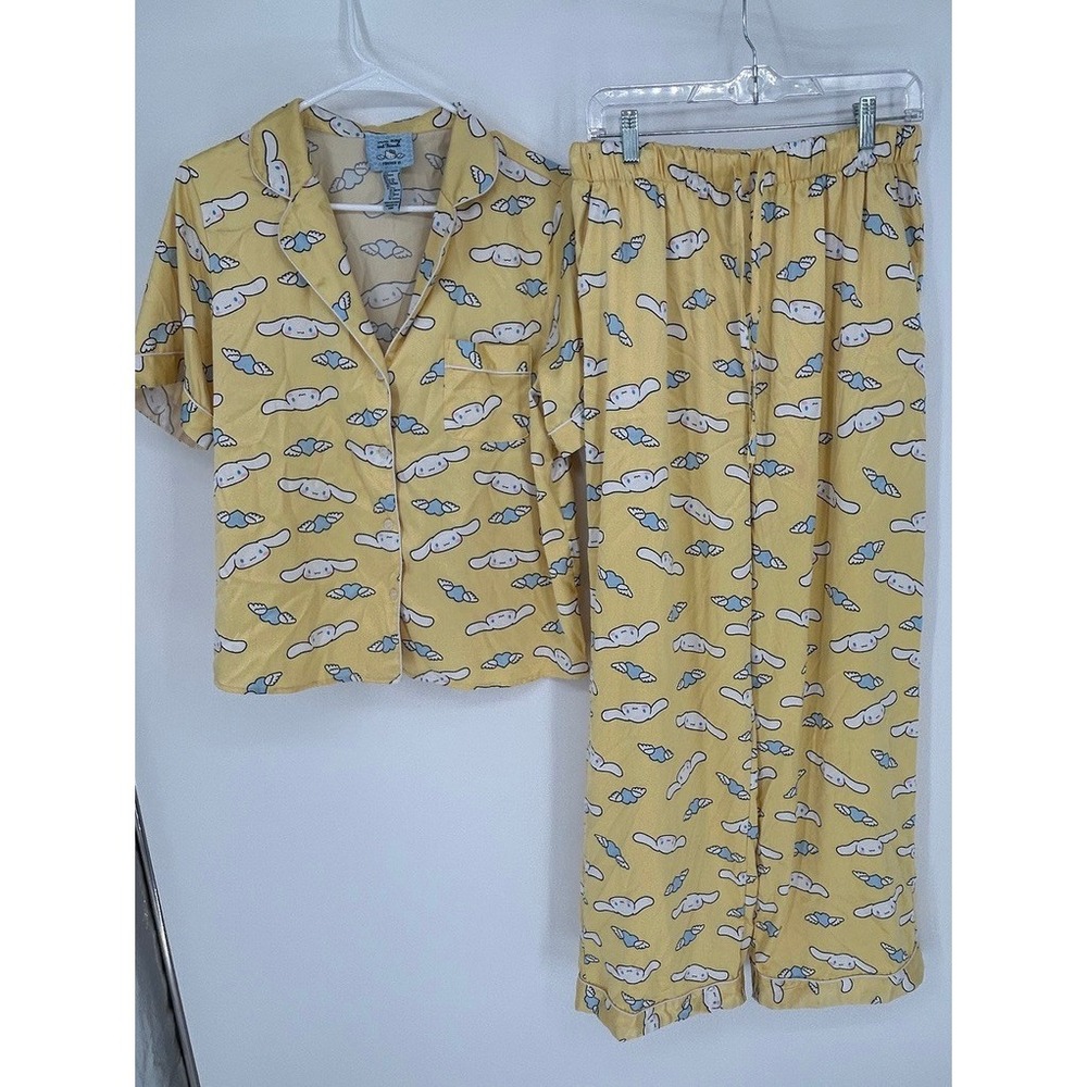 Forever 21 Sanrio Hello Kitty Friends Pajama Set Yellow Womens L Nostalgic